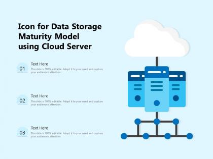 Icon for data storage maturity model using cloud server