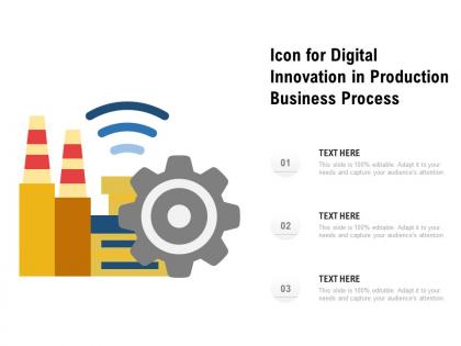 Icon for digital innovation in production business process