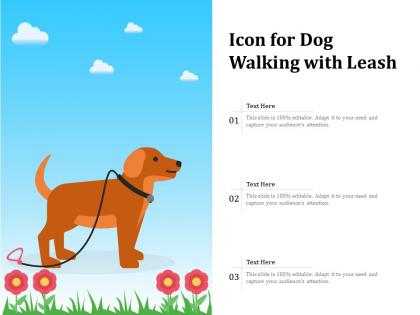Icon for dog walking with leash