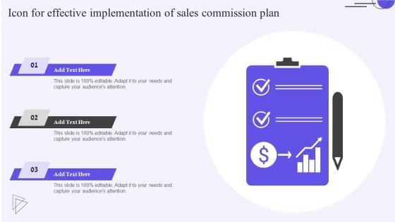 Icon For Effective Implementation Of Sales Commission Plan
