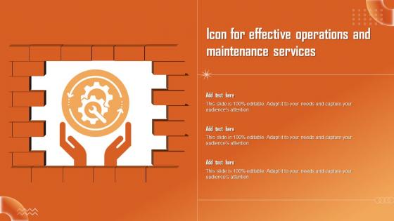 Icon For Effective Operations And Maintenance Services