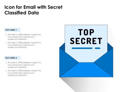 Icon for email with secret classified data