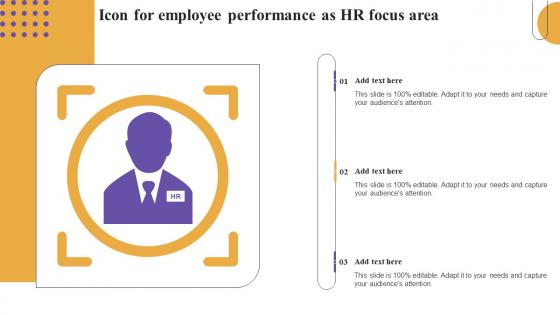 Icon For Employee Performance As HR Focus Area