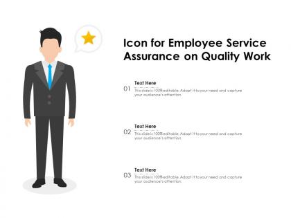 Icon for employee service assurance on quality work