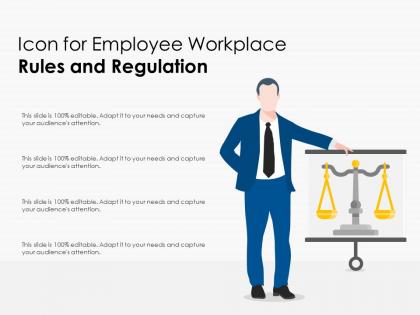 Icon for employee workplace rules and regulation