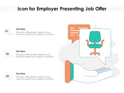 Icon for employer presenting job offer