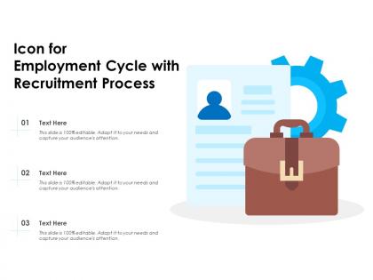 Icon for employment cycle with recruitment process