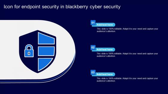 Icon For Endpoint Security In Blackberry Cyber Security