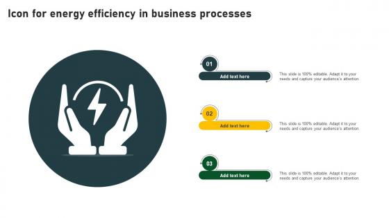 Icon For Energy Efficiency In Business Processes
