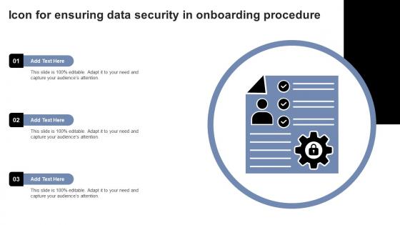 Icon For Ensuring Data Security In Onboarding Procedure