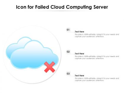Icon for failed cloud computing server
