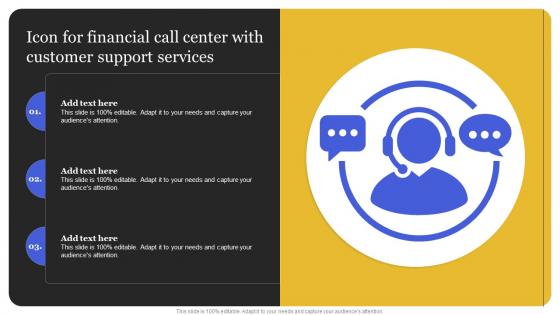 Icon For Financial Call Center With Customer Support Services