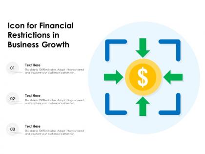 Icon for financial restrictions in business growth
