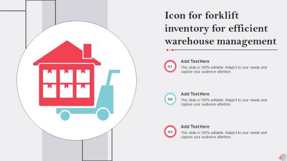 Icon For Forklift Inventory For Efficient Warehouse Management