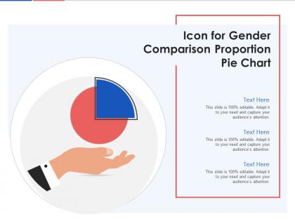 Icon for gender comparison proportion pie chart