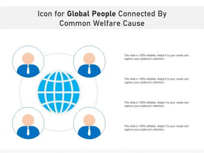 Icon for global people connected by common welfare cause