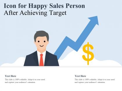 Icon for happy sales person after achieving target