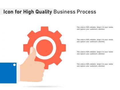 Icon for high quality business process
