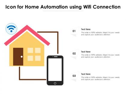 Icon for home automation using wifi connection