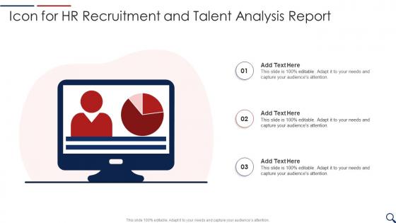 Icon For Hr Recruitment And Talent Analysis Report