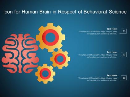 Icon for human brain in respect of behavioral science