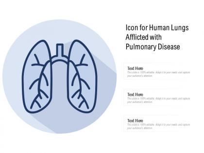 Icon for human lungs afflicted with pulmonary disease