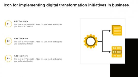 Icon For Implementing Digital Transformation Initiatives In Business