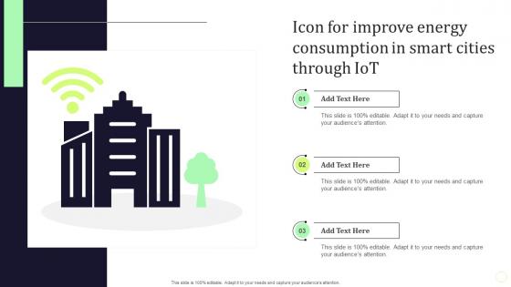 Icon For Improve Energy Consumption In Smart Cities Through Iot