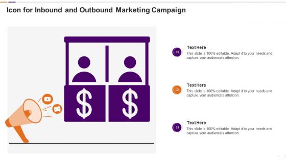Icon For Inbound And Outbound Marketing Campaign