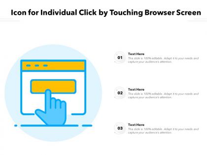 Icon for individual click by touching browser screen
