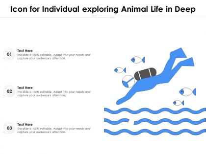 Icon for individual exploring animal life in deep