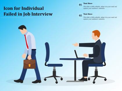 Icon for individual failed in job interview