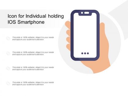 Icon for individual holding ios smartphone