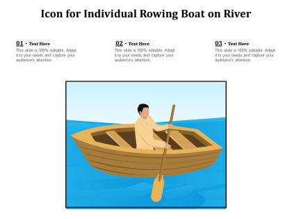 Icon for individual rowing boat on river