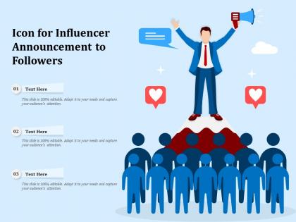Icon for influencer announcement to followers