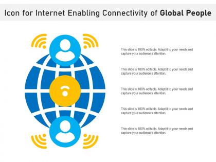 Icon for internet enabling connectivity of global people