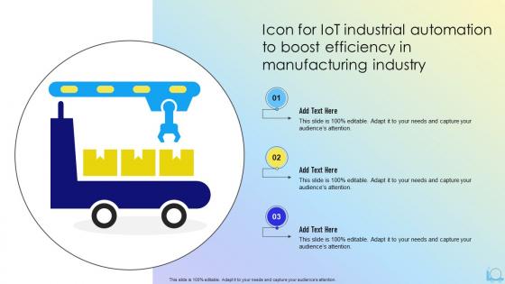 Icon For IoT Industrial Automation To Boost Efficiency In Manufacturing Industry