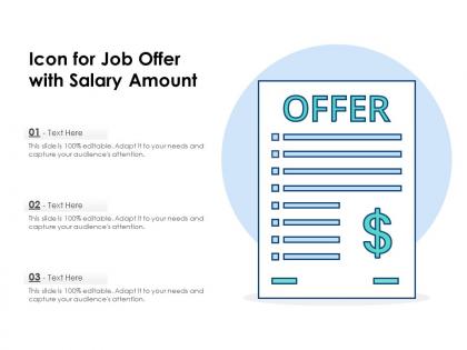 Icon for job offer with salary amount