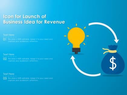 Icon for launch of business idea for revenue