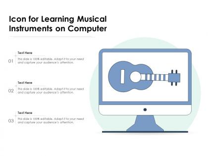Icon for learning musical instruments on computer