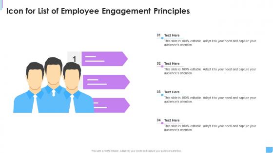 Icon For List Of Employee Engagement Principles