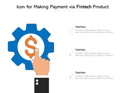 Icon for making payment via fintech product