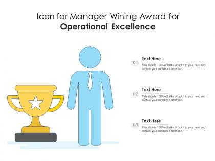 Icon for manager wining award for operational excellence