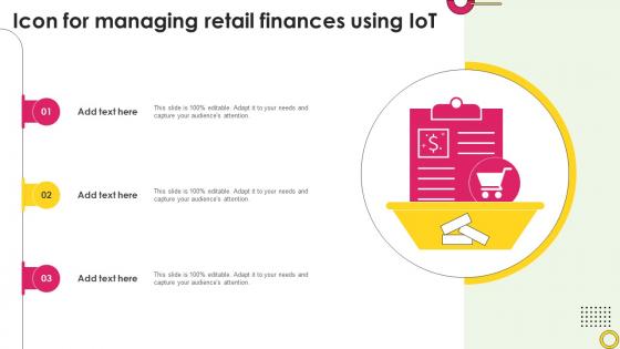 Icon For Managing Retail Finances Using Iot