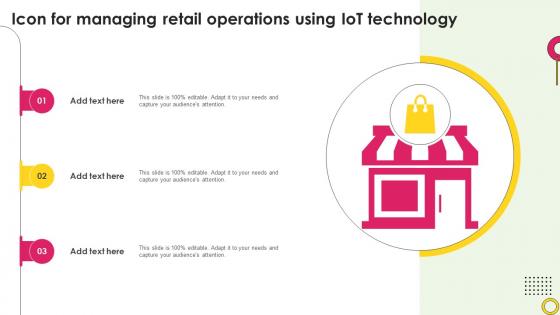 Icon For Managing Retail Operations Using Iot Technology