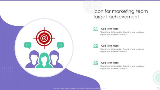 Icon For Marketing Team Target Achievement