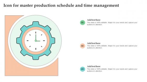 Icon For Master Production Schedule And Time Management