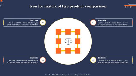 Icon For Matrix Of Two Product Comparison