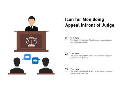 Icon for men doing appeal infront of judge