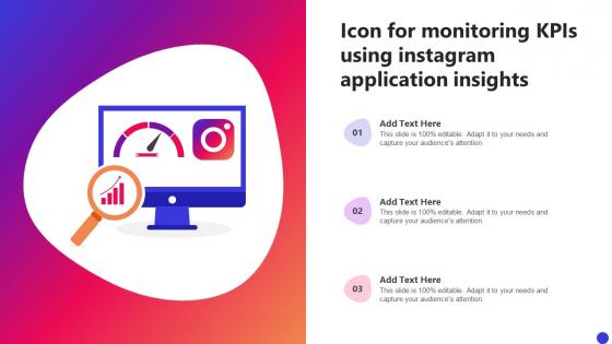 Icon For Monitoring KPIs Using Instagram Application Insights